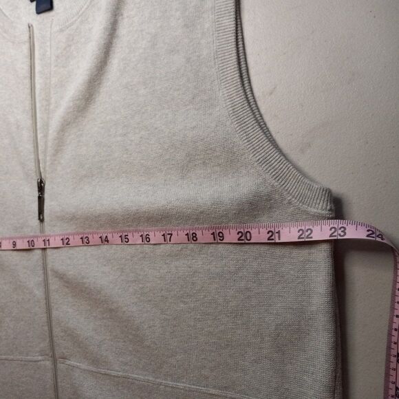 Woolrich Men's Lg Light Gray Heather Cotton Zipper Front Vest - Picture 3 of 6